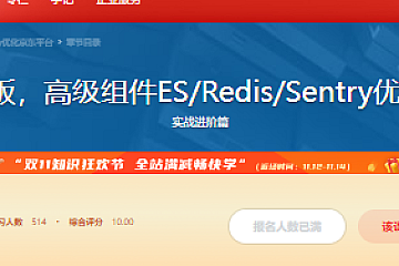 Yii2.0进阶版，高级组件ES/Redis/Sentry优化京东平台