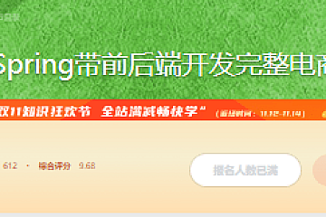 Java Spring带前后端开发完整电商平台