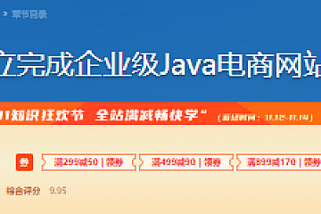 从0开始 独立完成企业级Java电商网站服务端开发