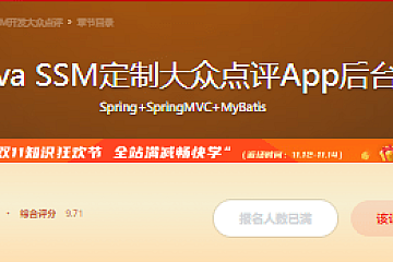 Java SSM定制大众点评App后台
