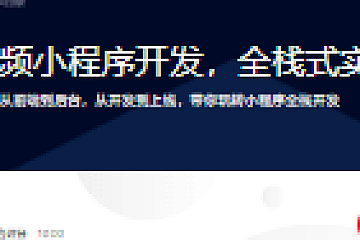 Java短视频小程序开发,全栈式实战项目