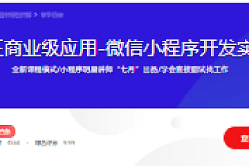 纯正商业级应用-微信小程序开发实战