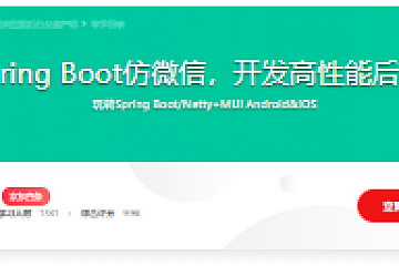 Netty+Spring Boot仿微信，开发高性能后台及客户端