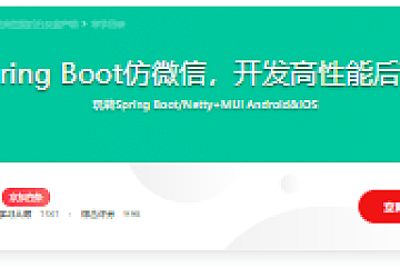 Netty+Spring Boot仿微信,开发高性能后台及客户端