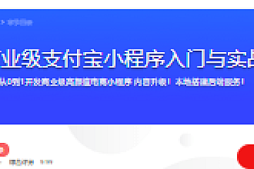 商业级支付宝小程序入门与实战