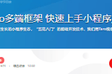 掌握Taro多端框架 快速上手小程序/H5开发