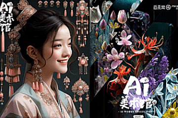 白无常AI美术馆MJ+SD(2023第三期) Ai商业设计视频+素材|价值2650