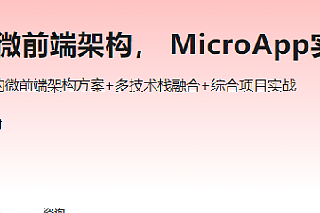 从0到1落地微前端架构, MicroApp实战招聘网站