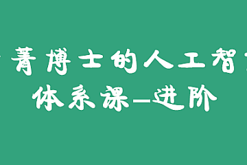 卢菁博士的人工智能体系课-进阶部分