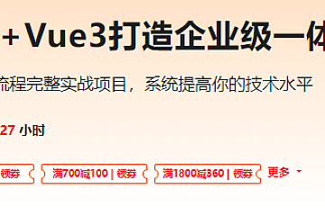 SpringBoot+Vue3打造企业级一体化SaaS系统