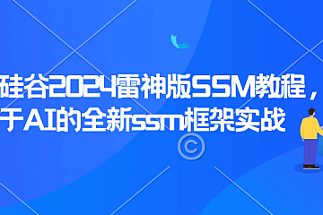 <strong>尚硅谷2024雷神版SSM教程,基于AI的全新ssm框架实战</strong>