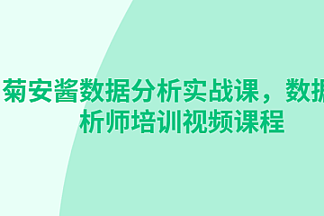 <strong>菊安酱数据分析实战课,数据分析师培训视频课程</strong>|价值1279