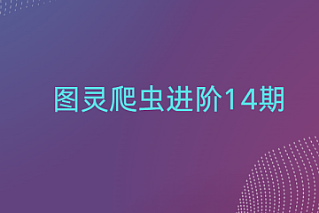 图灵爬虫进阶14期2024