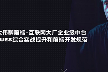 大伟聊前端-互联网大厂企业级中台Vue3综合实战提升和前端开发规范